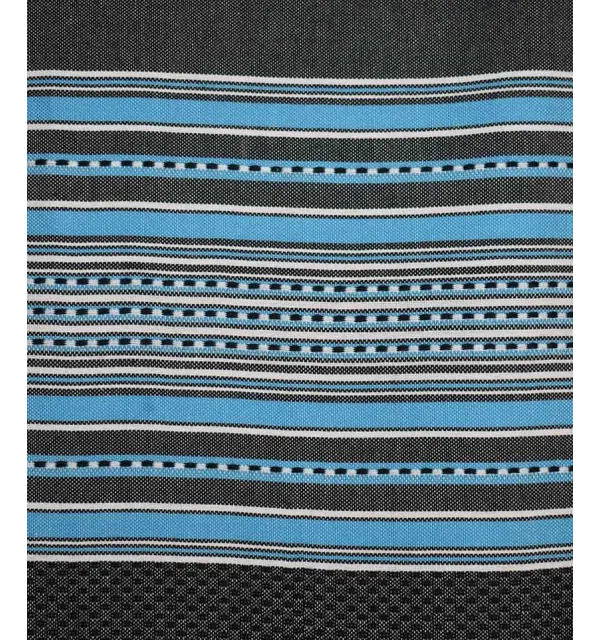 Fouta arabesco azul oscuro con rayas azules 