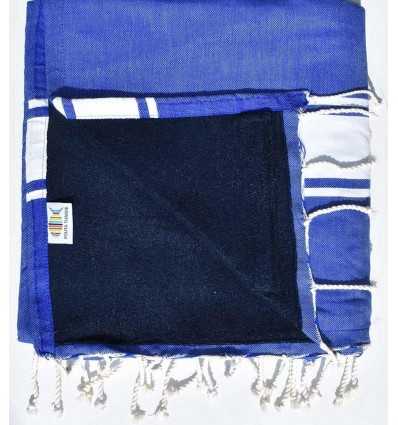 toalla de playa,duplicado esponja  azul real y azul medianoche