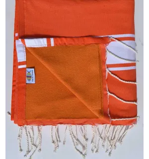 toalla de playa duplicado esponja  naranja, albaricoque