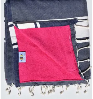 toalla de playa,duplicado esponja blue jeans Rosa fucsiat