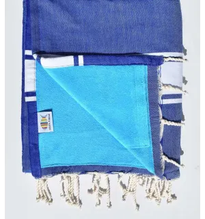 toalla de playa,duplicado esponja azul rey y azul celestial