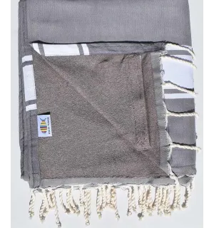 toalla de playa duplicado esponja gris conducir y topo