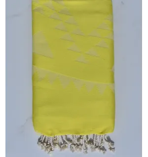 Toalla de playa   Bohemio amarillo limón