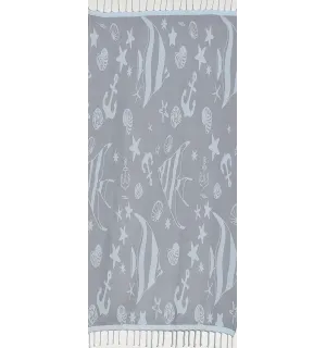 Toalla de playa jacquard stella di mare horizonte azul y polvo azul 