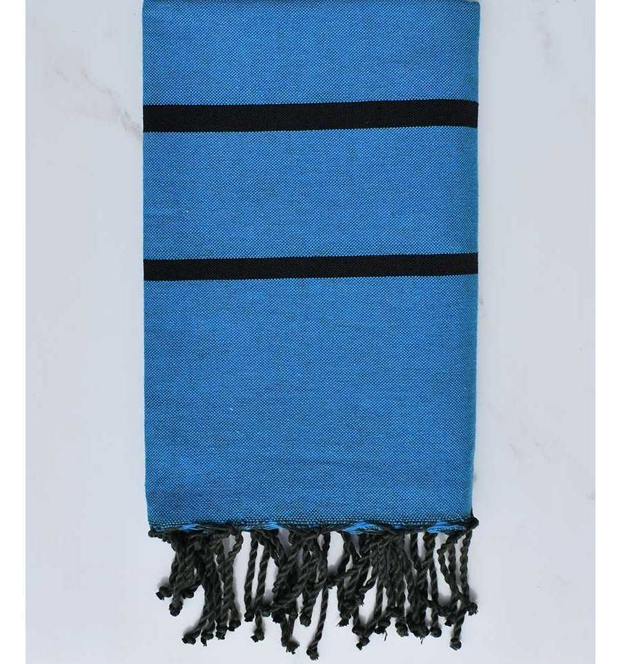Toalla de playa negro y azul zafiro 