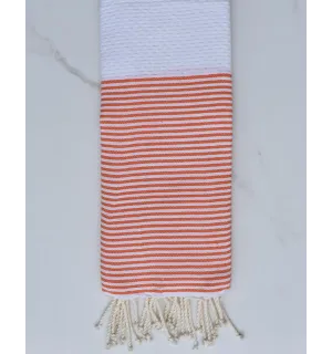 nido de abeja niños, naranja y blanco 