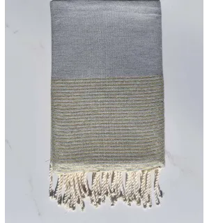 Toalla de playa lurex gris oscuro del ratón dorado
