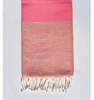Toalla de playa Panal lurex  Rosa oscuro