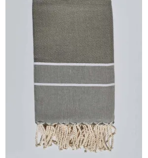 Toalla de playa cheurón verde oliva pálido 