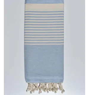 Fouta gigante azul charron con rayas