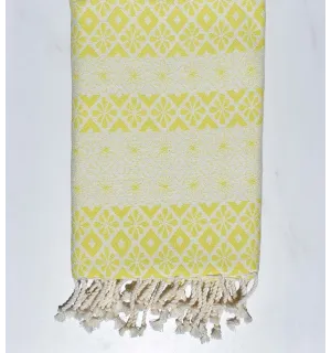 Toalla de playa florido amarillo lima 