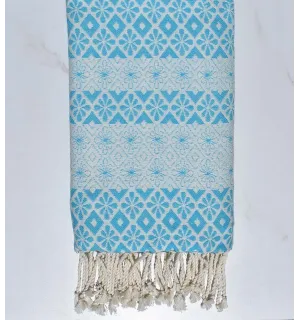 Toalla de playa florido cielo azul