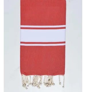 Toalla playa rojo coral  - 1