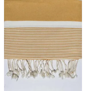 cubre cama promedio 1.5*2.5m arena amarilla Fouta Tunisia - 1