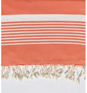 Gran Fouta coral con rayas  - 1