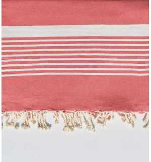 Fouta gigante 2m * 2,85m color carmesí Fouta Tunisia - 1