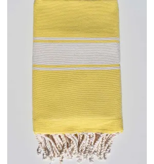 Toalla de playa esponja amarillo claro Fouta Tunisia - 1