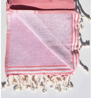 Toalla de playa esponja rosa encarnada  - 2