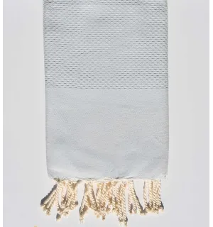 Fouta nido de abeja unido neblina azul Fouta Tunisia - 1