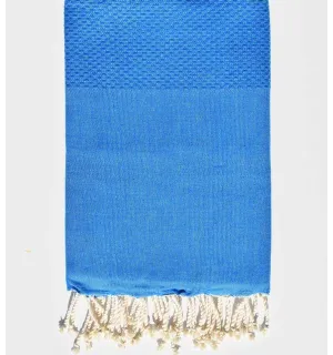Toalla de playa Panal de abejas unidos   azul eléctrico Fouta Tunisia - 1