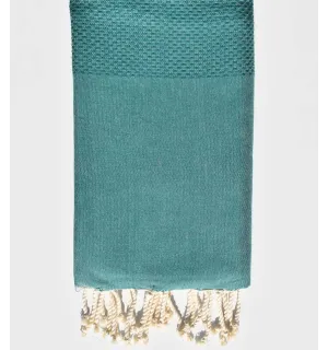 Toalla de playa nido de abeja unido verde imperio  - 1