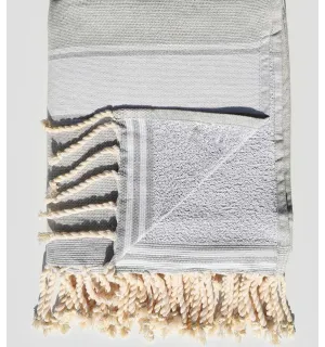 Toalla de playa esponja gris claro Fouta Tunisia - 2