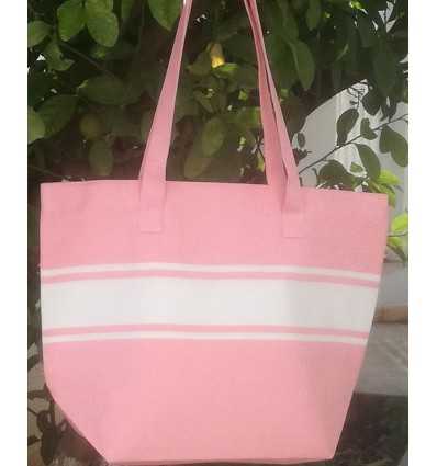 bolsa de playa rosa azucarado