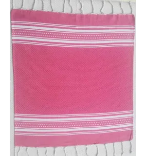 Mini servilleta rosa y blanca Fouta Tunisia - 1