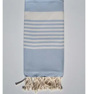 Toalla de playa Arturo caramelo azul Fouta Tunisia - 2