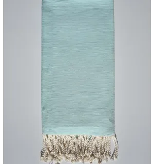 Fouta gigante turquesa claro flameado  - 1