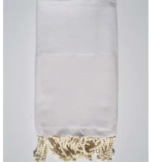 Toalla de playa Chevron blanco roto  - 1