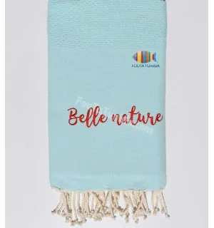Fouta lisa bordada Belle Nature Fouta Tunisia - 1